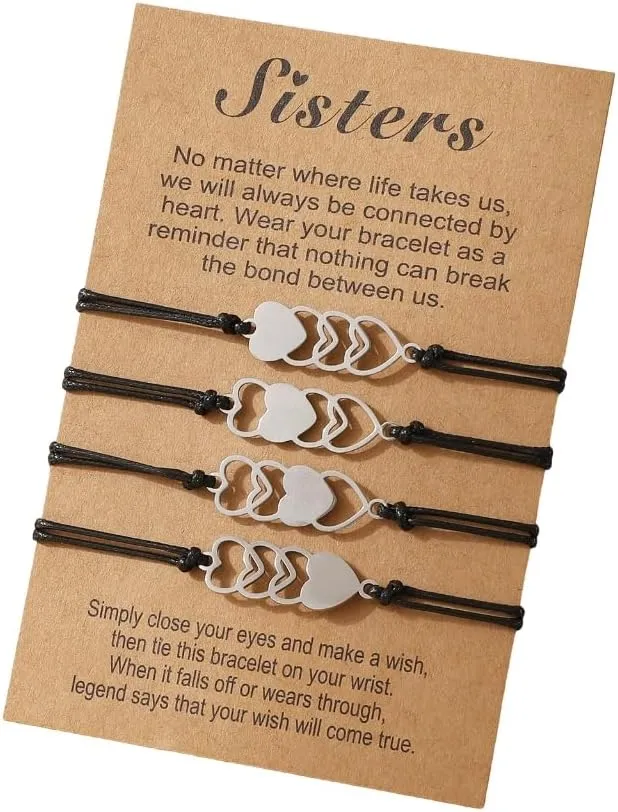 1 Set Long Woven Friendship Bracelets Handmade Adjustable Anklets Woven Bracelets Rope Bracelets for Daily