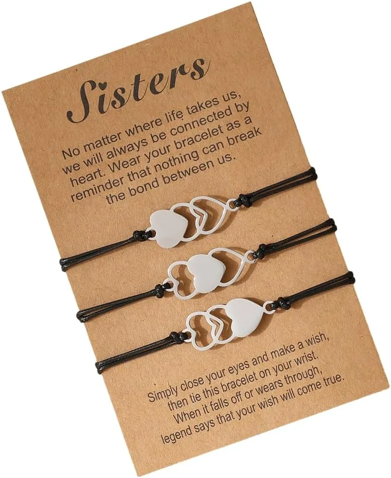 1 Set Long Woven Friendship Bracelets Handmade Adjustable Anklets Woven Bracelets Rope Bracelets for Daily