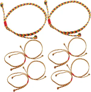 10pcs Braided Rope Bracelets Set Adjustable Ethnic Jewelry for Women Handmade Boho Summer Beach Anklets Braided Anklets