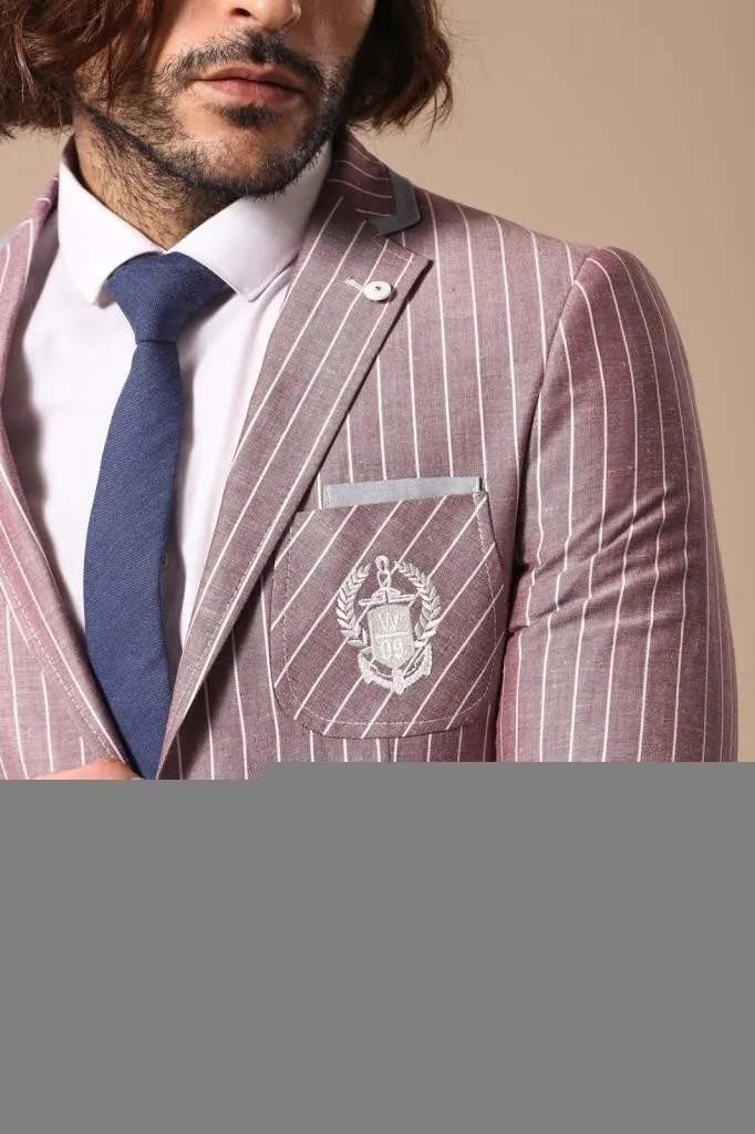 15549 Light Burgundy Blazer Jacket