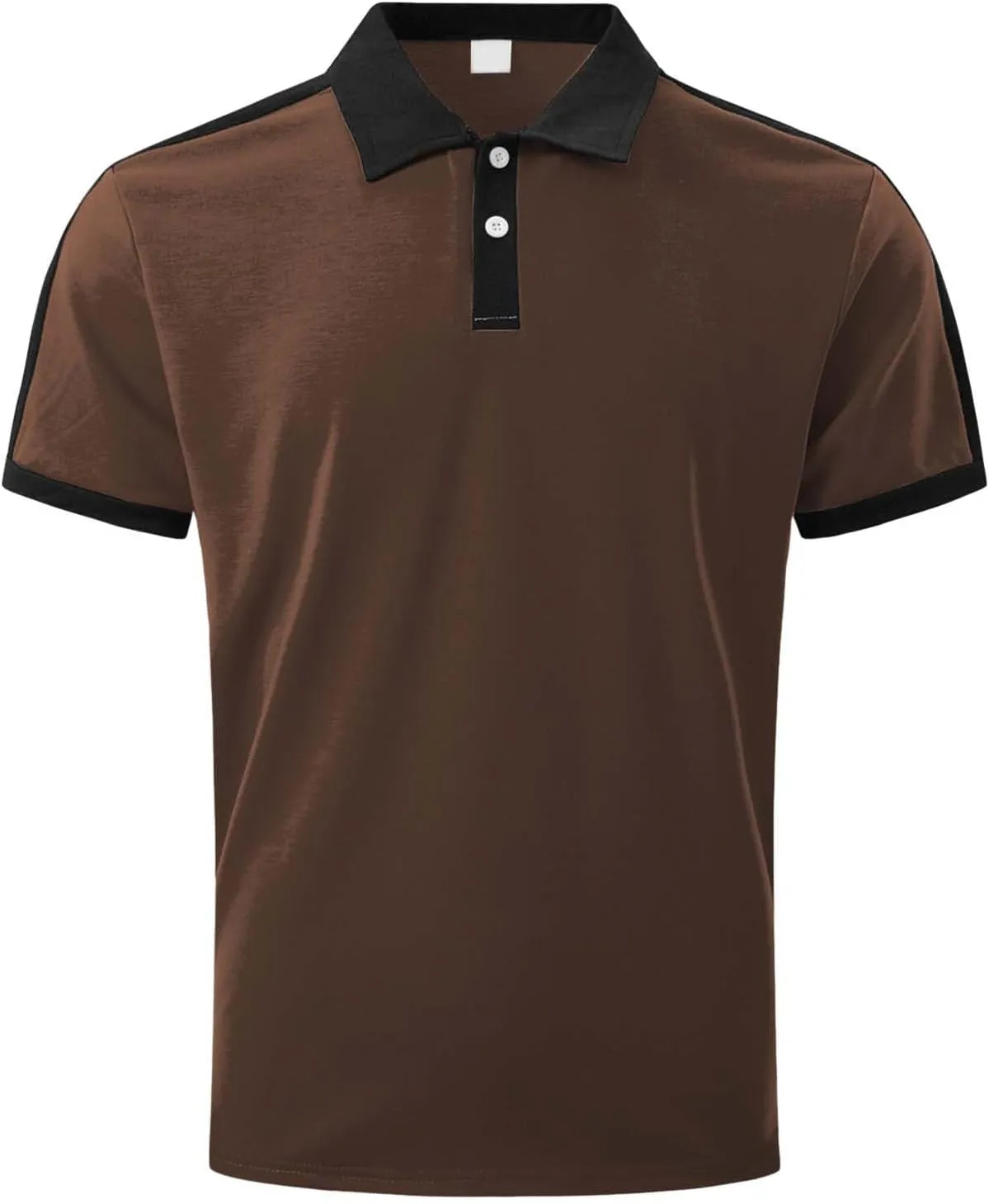 2024 Novel Mens Polo Shirts Summer Casual Short Sleeved Buttons Lapel Solid Color Short Sleeved Lapel Colorblocked Shirt Top