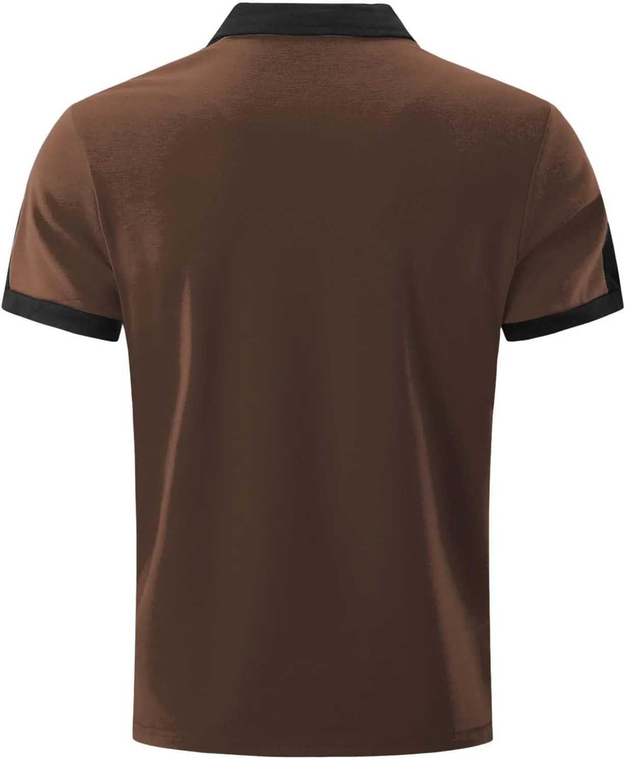 2024 Novel Mens Polo Shirts Summer Casual Short Sleeved Buttons Lapel Solid Color Short Sleeved Lapel Colorblocked Shirt Top