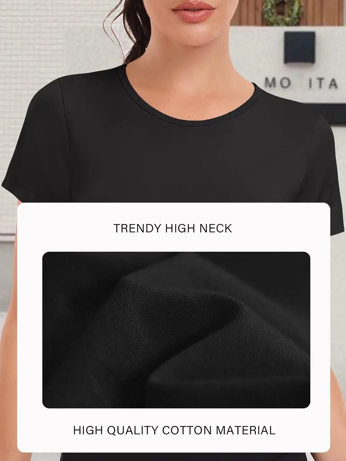3 Pack Women's Crop Tops Workout Tshirt Cotton Short Sleeve T Shirts Cropped Basic Tees