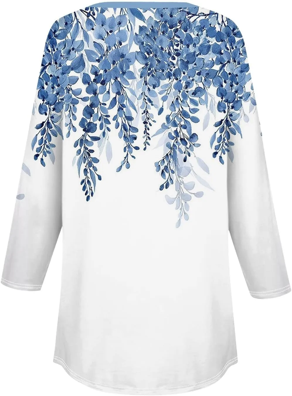 3/4 Length Sleeve Womens Tops 2025 Casual Henley Neck Petite Shirts Three Quarter Sleeve Tshirts