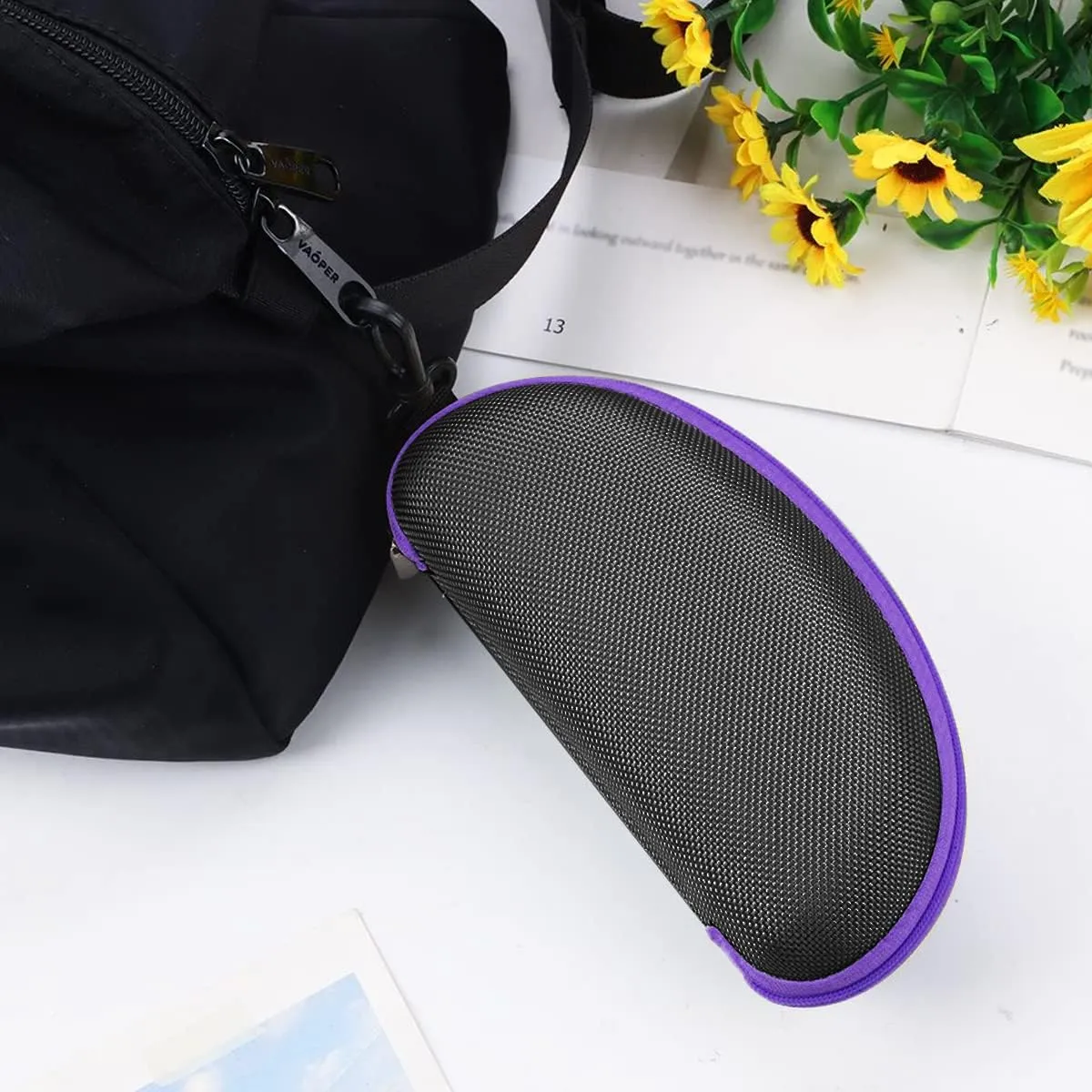 3pcs Zipper Hard Shell Sunglasses Case and Eyeglasses Case Portable Travel Glasses Case with Plastic Hook