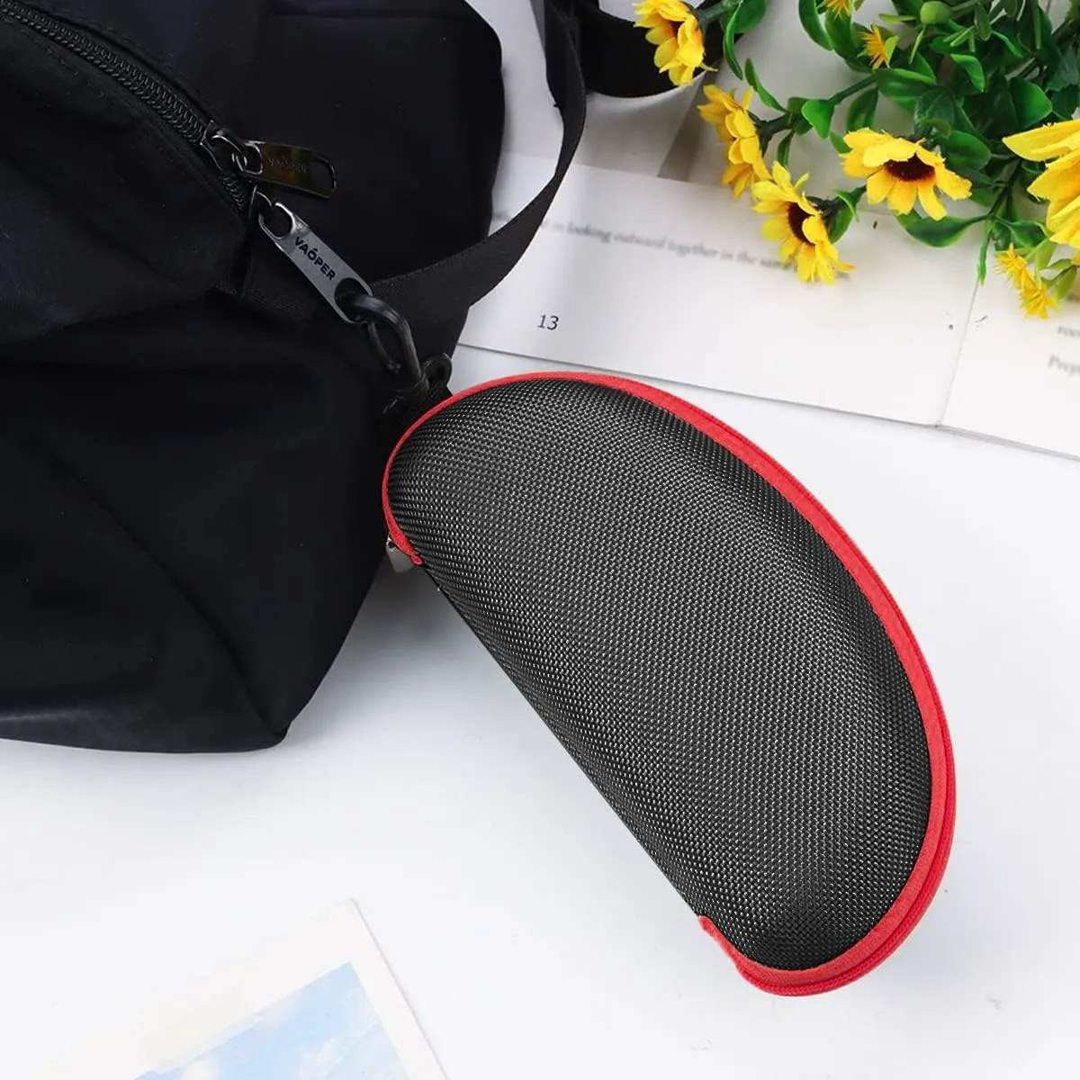 3pcs Zipper Hard Shell Sunglasses Case and Eyeglasses Case Portable Travel Glasses Case with Plastic Hook