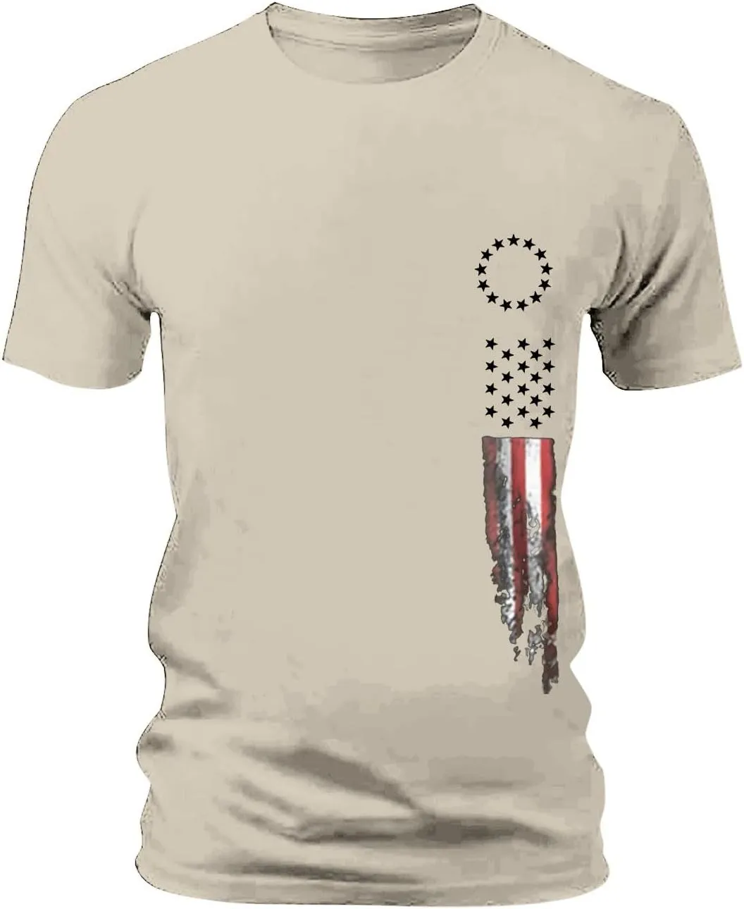 4th of July Shirts Mens Muscle Shirts Stars and Stripes Flag Graphic Short Sleeve Tee Shirt Blouse Patriotic T-Shirts