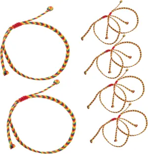 Adjustable Handmade Braided Bracelets 10pcs Ethnic Friendship Jewelry for Teen Girls Summer Beach Boho Style Wrist Anklets