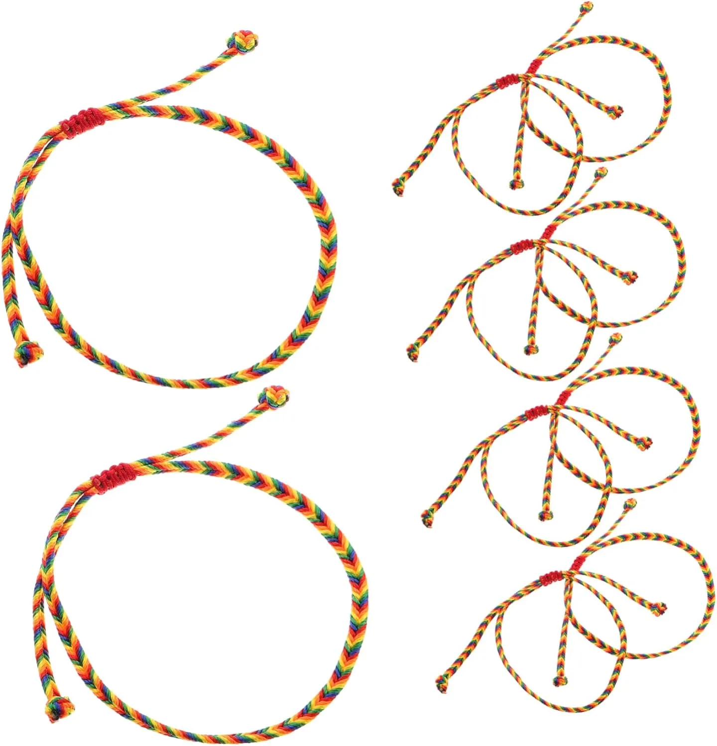 Adjustable Handmade Braided Bracelets 10pcs Ethnic Friendship Jewelry for Teen Girls Summer Beach Boho Style Wrist Anklets