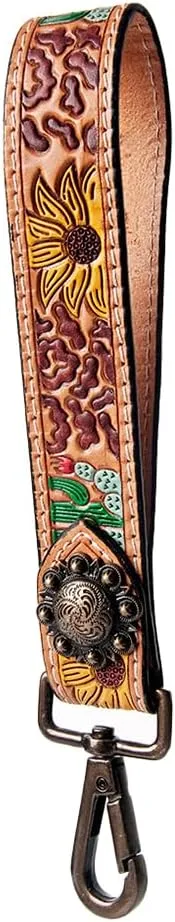 American Darling Hand Tooled Genuine Leather Handle Strap for Wristlet Bags | Phone Wrist Strap | Wristlet Keychain Strap for Wallet Purse Clutch Cellphone Key Chain Holder | Shoulder Bag Strap