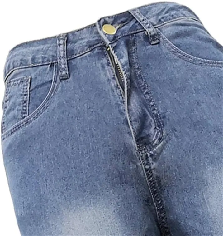 Andongnywell Women's Fashion High Rise Jeans Slimming Wide Leg Stretch Denim Flare Bellbottom Jeans Trouser