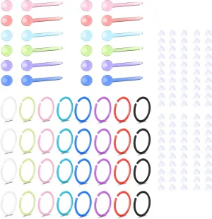 AoedeJ 100 Pcs Clear Earrings for Sports with Plastic Earring Backs, Invisible