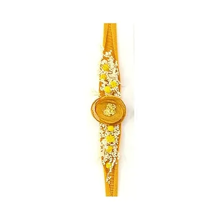 Babymoon Baby Girl's Designer Floral Headband | Girls Hair Accessories | Golden