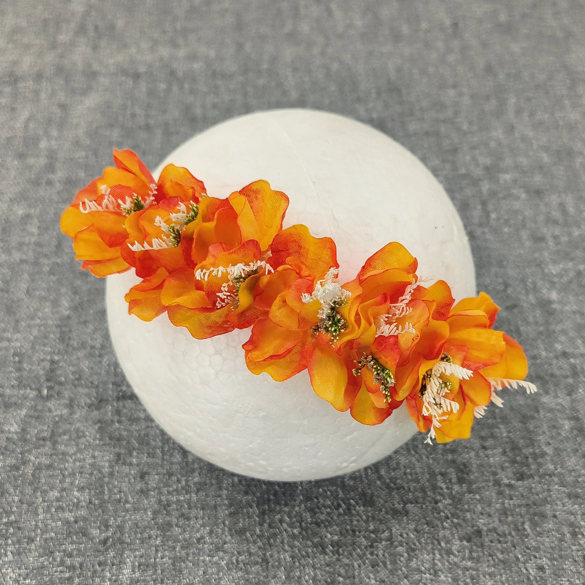 Babymoon Baby Girl's Designer Floral Headband | Girls Hair Accessories | Orange
