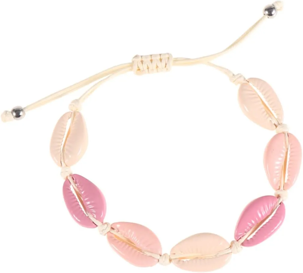 BESTOYARD 2pcs Beach Bracelets Beach Bracelets for Women Beaded Bracelets Woven Chain Bracelet Shell Ankle
