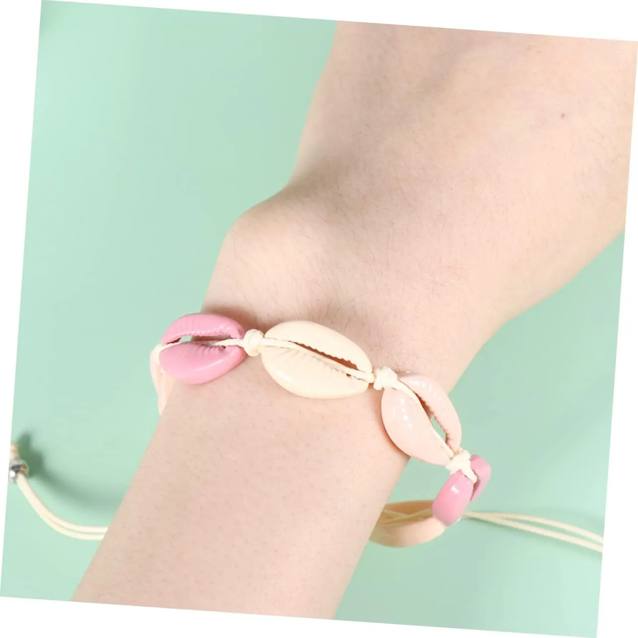 BESTOYARD 2pcs Beach Bracelets Beach Bracelets for Women Beaded Bracelets Woven Chain Bracelet Shell Ankle
