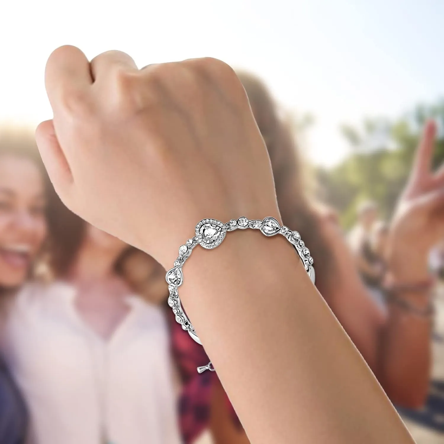 Birthstone Bracelets for Women 925 Sterling Silver Bracelet Created Gemstone Tennis Bracelet Jewelry Anniversary Birthday Gifts