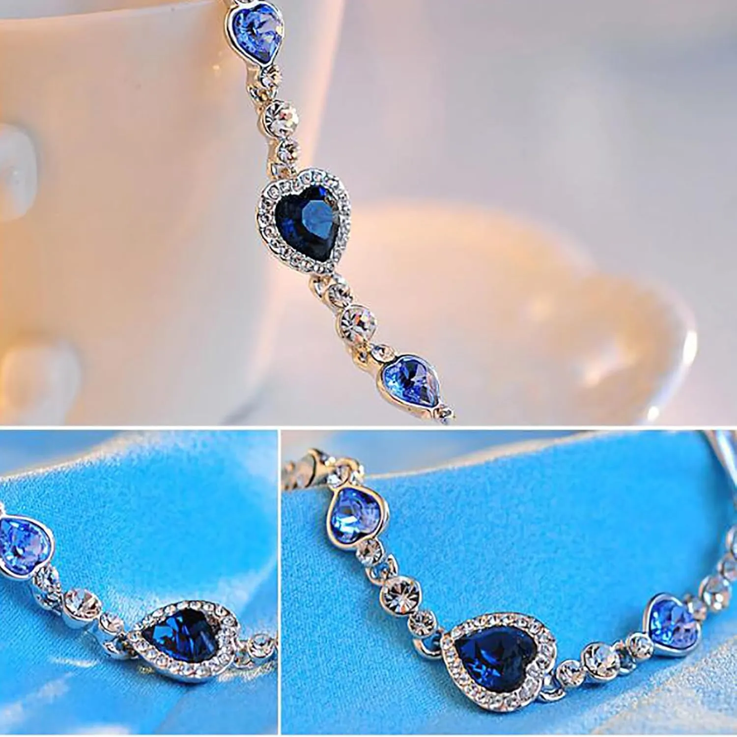 Birthstone Bracelets for Women 925 Sterling Silver Bracelet Created Gemstone Tennis Bracelet Jewelry Anniversary Birthday Gifts