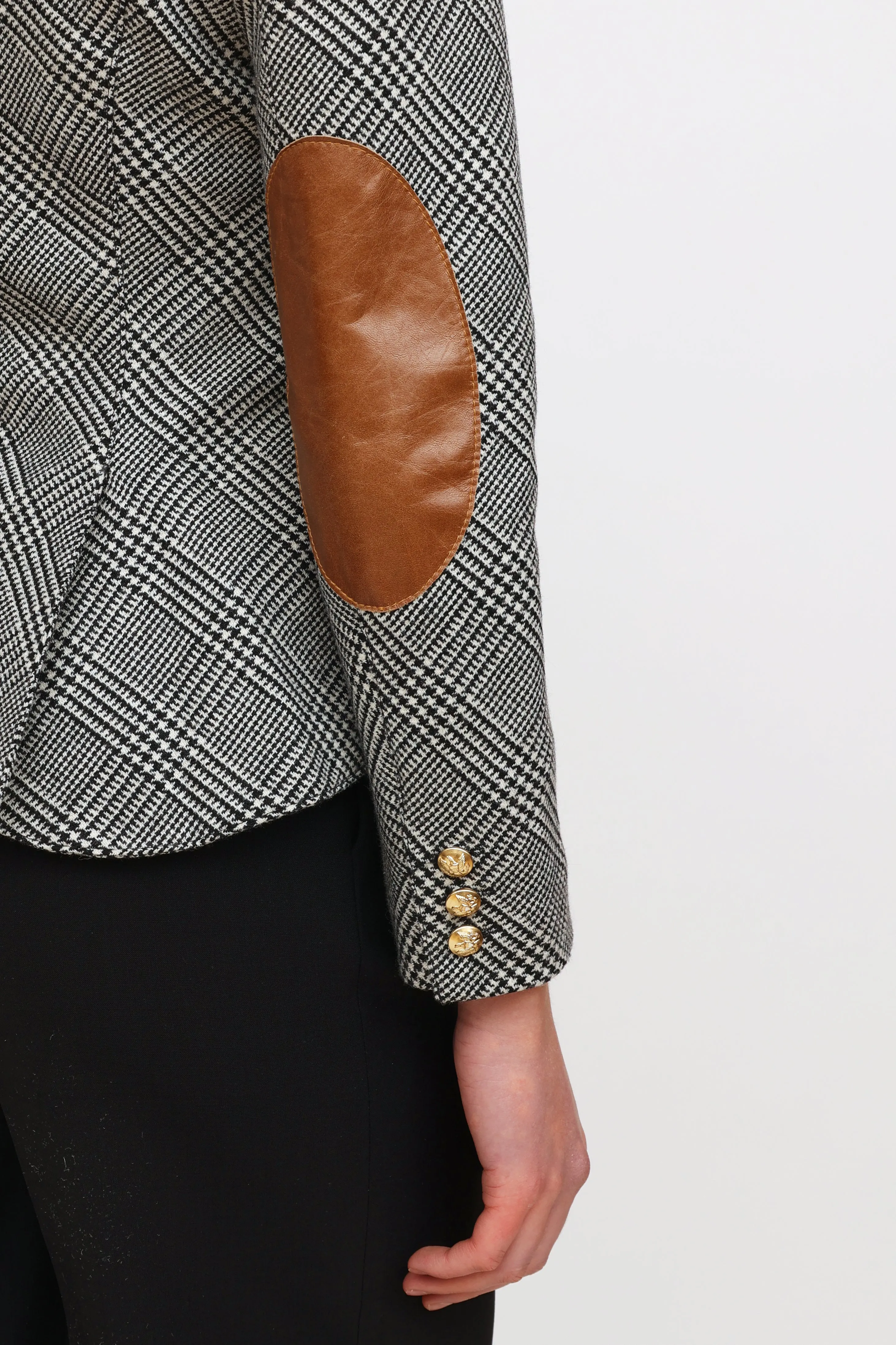 Black & White Herringbone Blazer