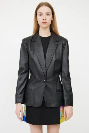 Black Leather Blazer