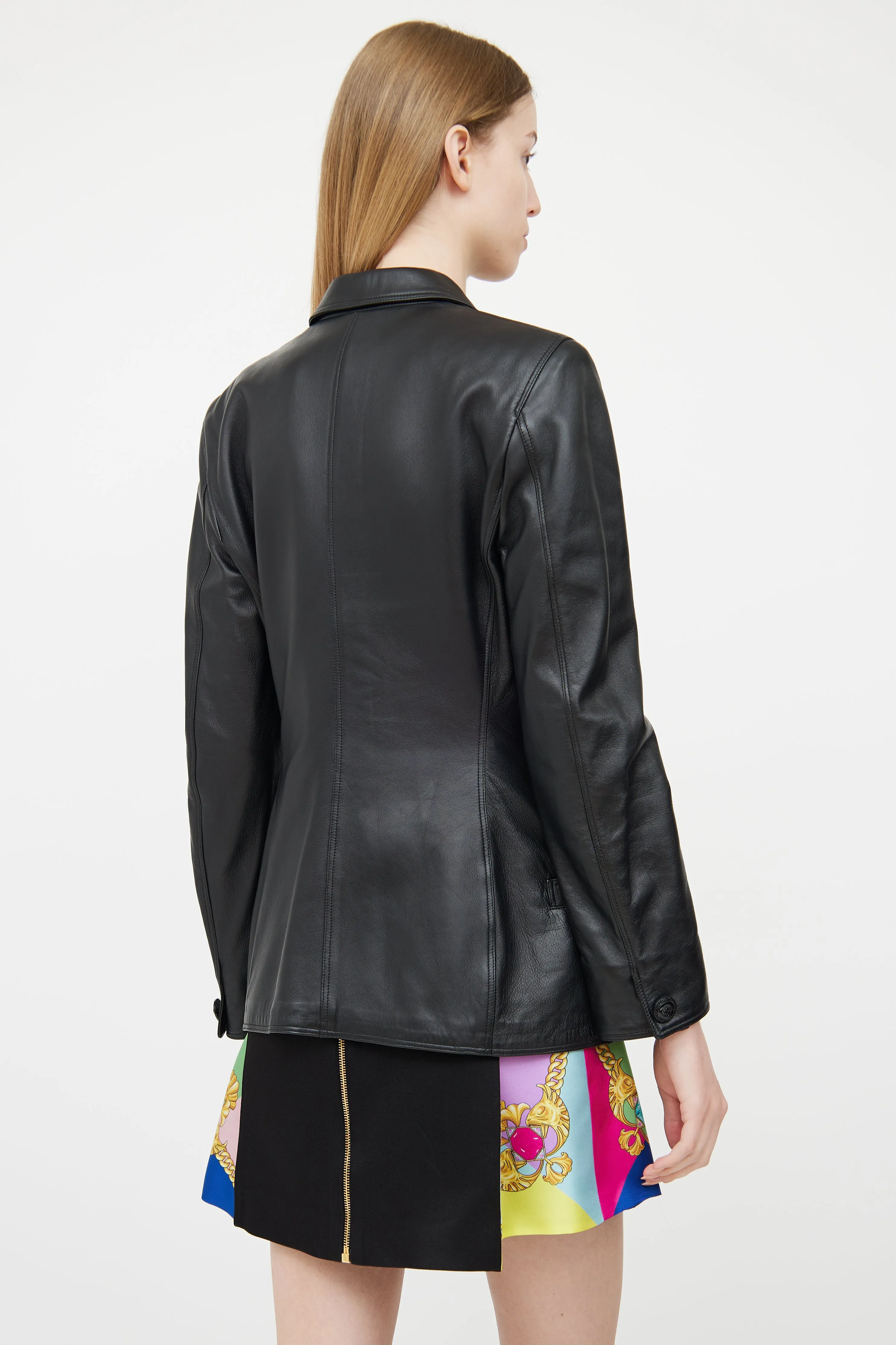 Black Leather Blazer