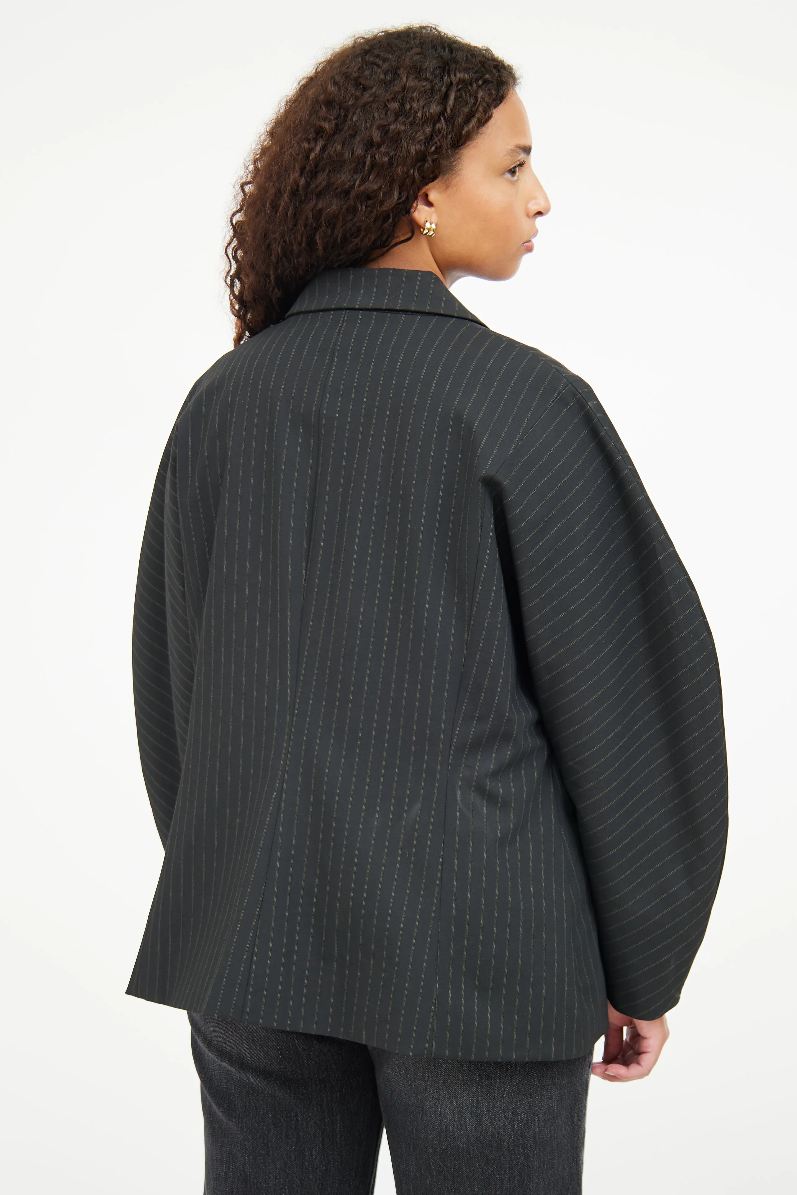 Black Pinstripe Blazer