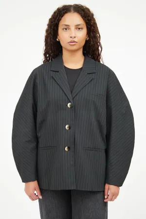 Black Pinstripe Blazer