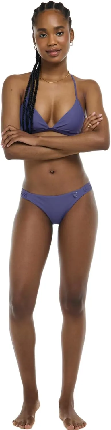 Body Glove Women's Smoothes Surf Rider Solid Fuller Coverage Bikini Bottom Swimsuit with Clean Finish Front
