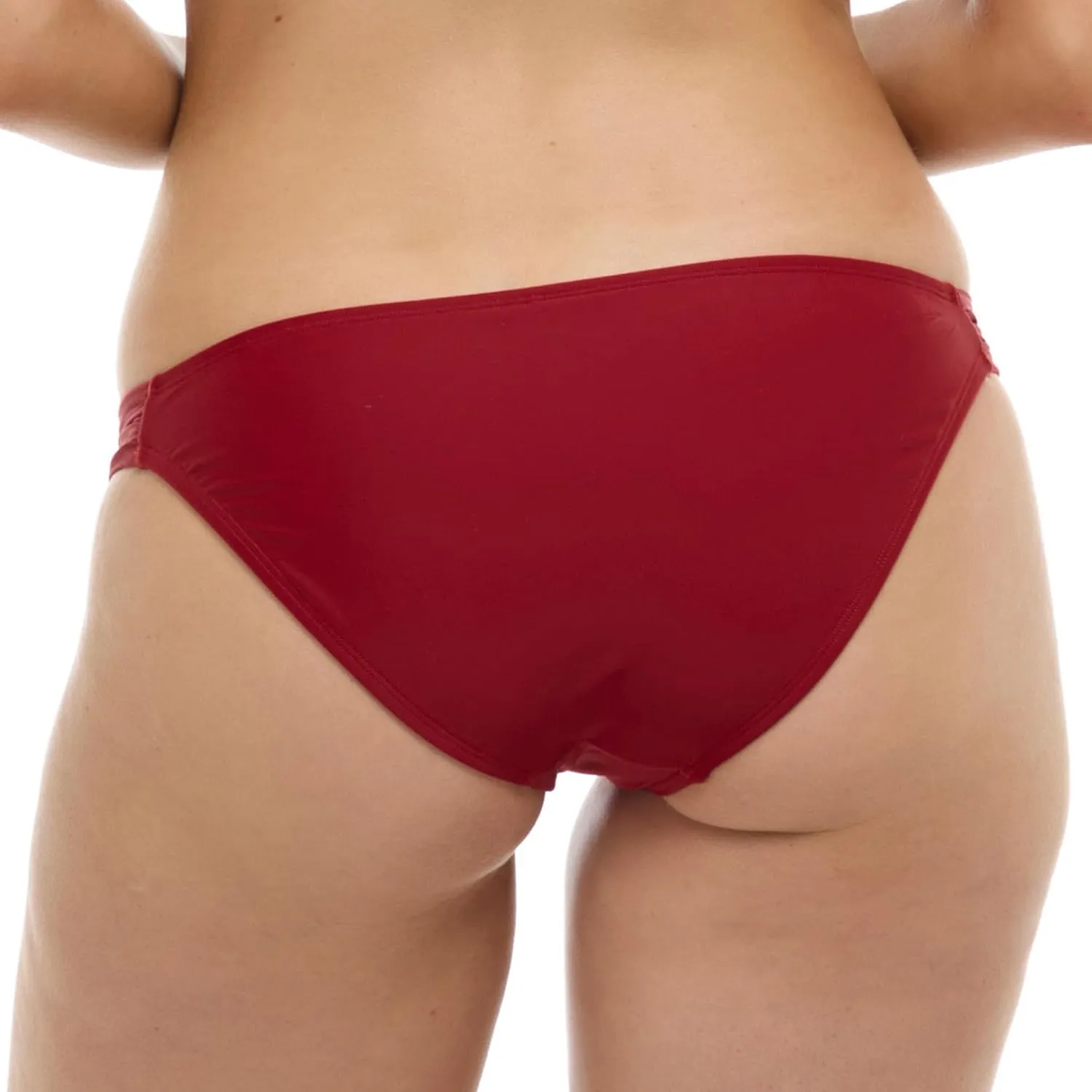 Body Glove Women's Smoothes Surf Rider Solid Fuller Coverage Bikini Bottom Swimsuit with Clean Finish Front