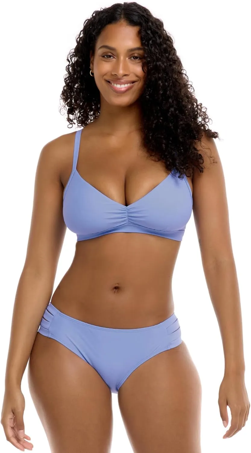 Body Glove Women's Smoothies Nuevo Contempo Solid Full Coverage Bikini Bottom Swimsuit