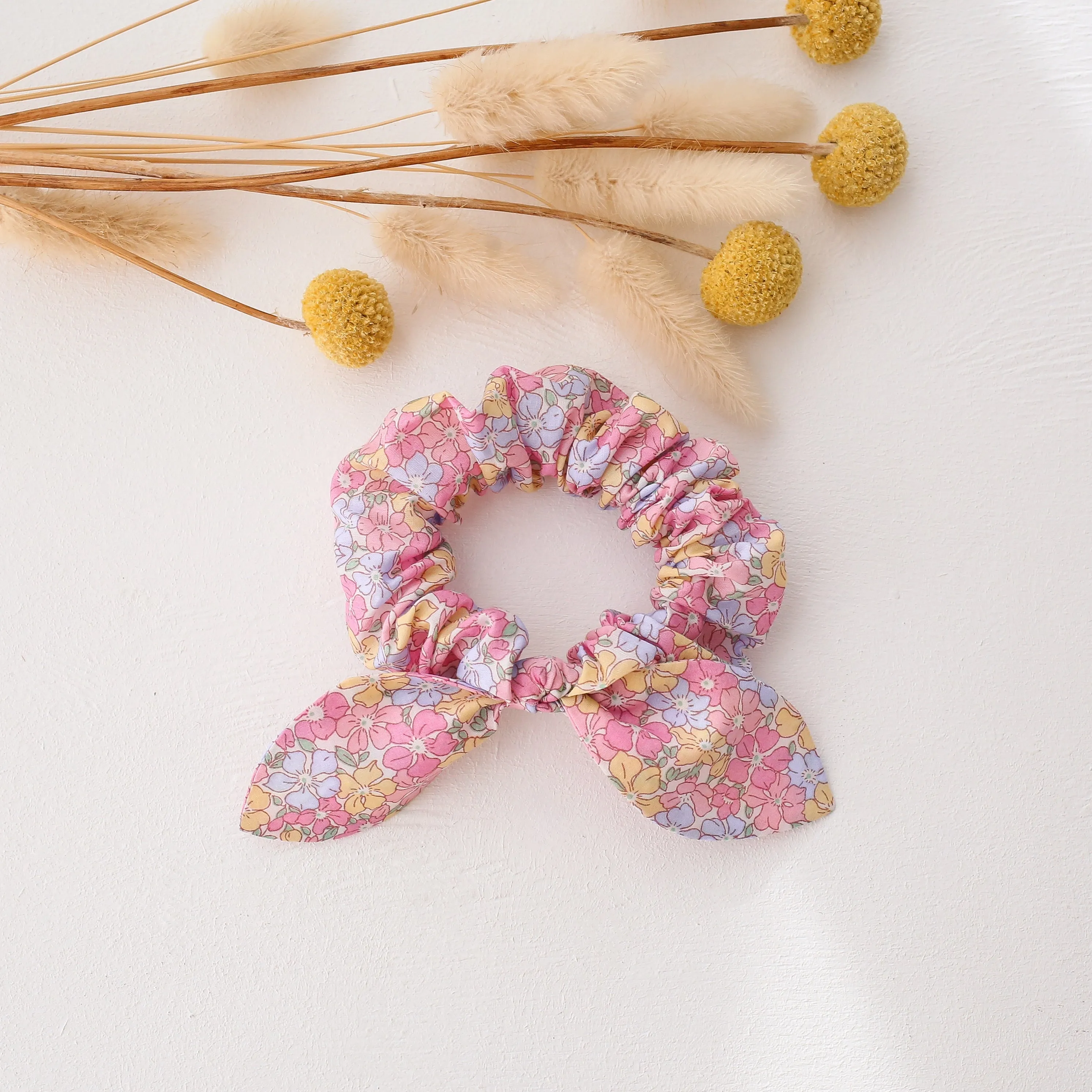 Bow Scrunchie in Sadie Rose Liberty Print
