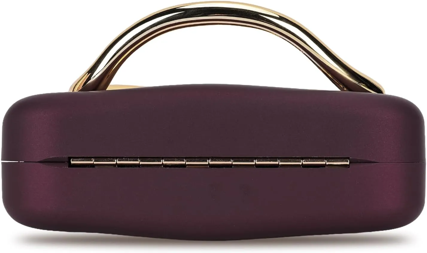 Box Clutch Purses For Women Shell Shape PU Leather Evening Handbag Gold Metal Handle Clutch Bag With Chain