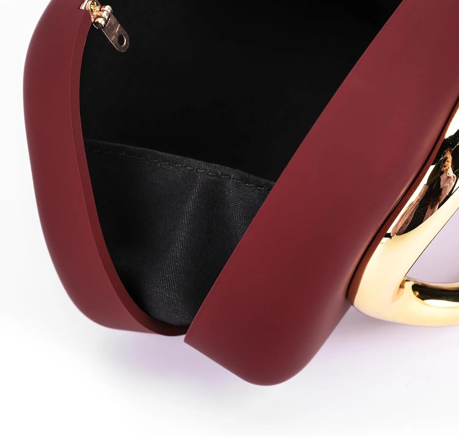 Box Clutch Purses For Women Shell Shape PU Leather Evening Handbag Gold Metal Handle Clutch Bag With Chain
