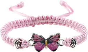 Bracelets for Women Gifts for Women Butterfly Charm Bracelet Adjustable String Butterfly Friendship Bracelets Cute Hand Woven Bracelets Valentines Day Gifts