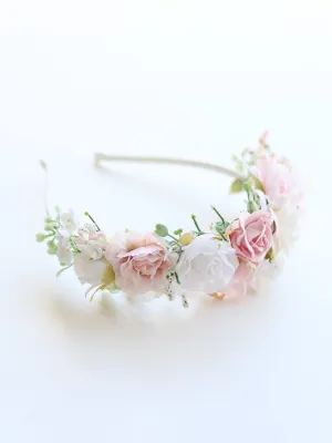 Callie floral headband - blush