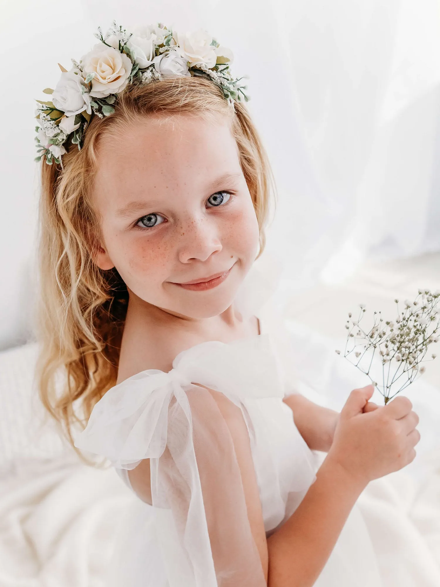 Callie floral headband - ivory