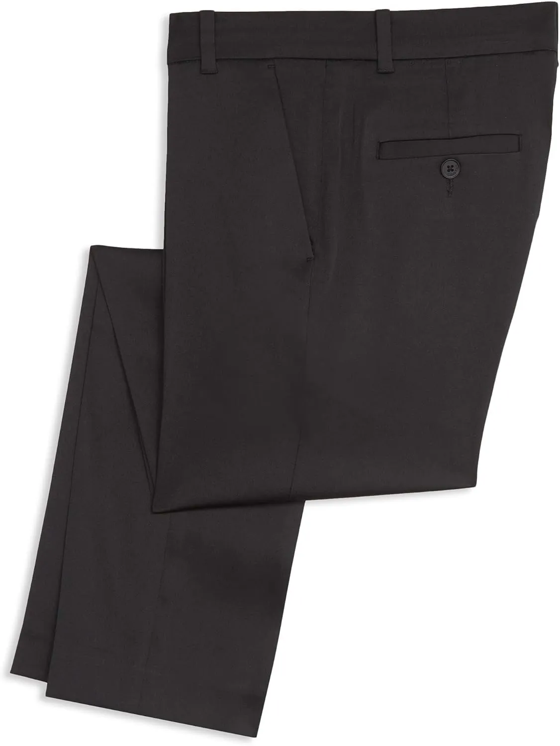 Calvin Klein Boys' Flat Suit Dress Pant, Straight Leg Fit & Hemmed Bottom, Belt Loops & Functional Front Pockets
