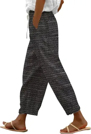 Capris Pants for Women Pants Drawstring Capri Pants with Pockets Wide Leg Cropped Pants for Women Capris Pants for