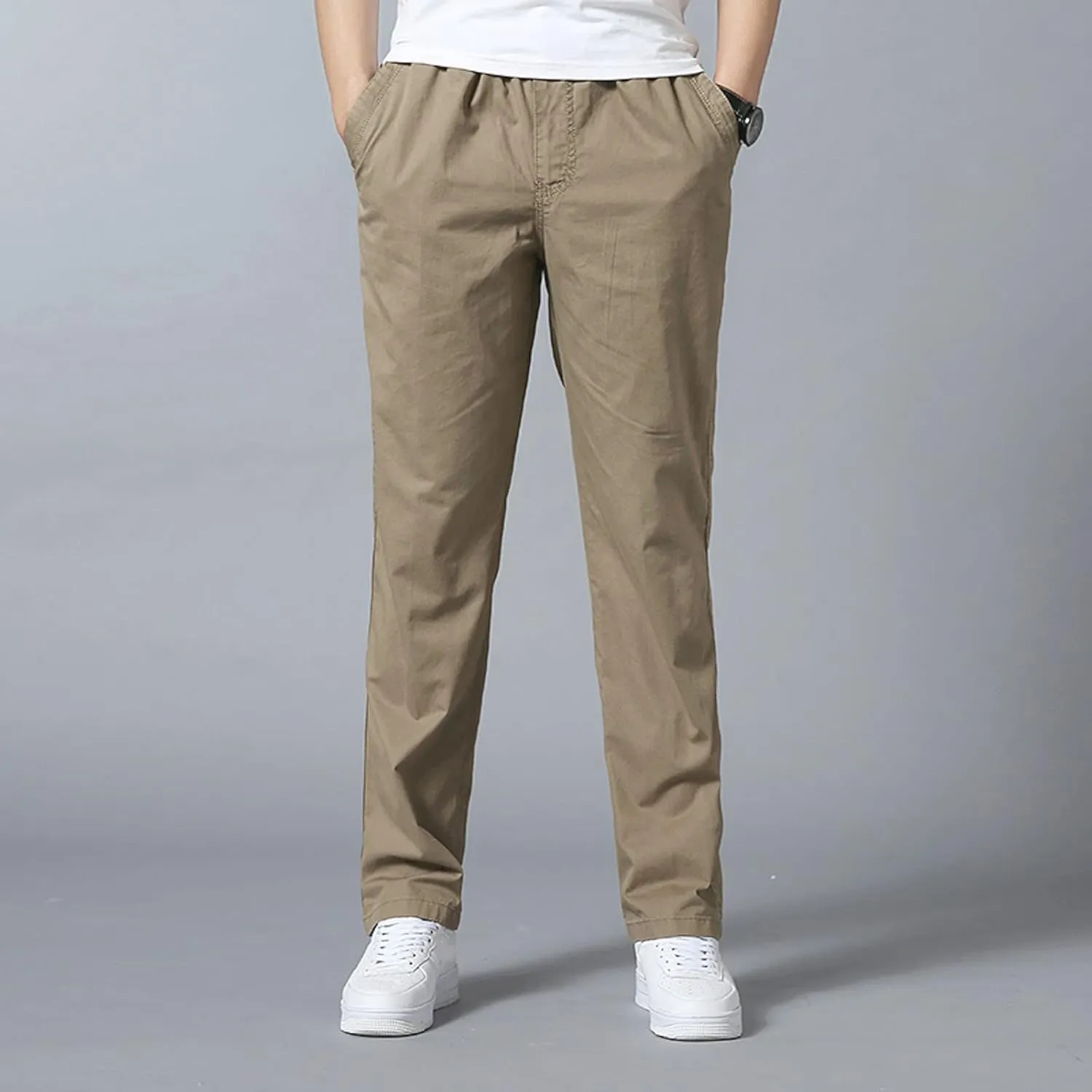 Cargo Pants for Men Relaxed Fit Elastic Bottom Men's Sports Fleece Jogger Pants Sweatpant for Men with Pockets Jogger