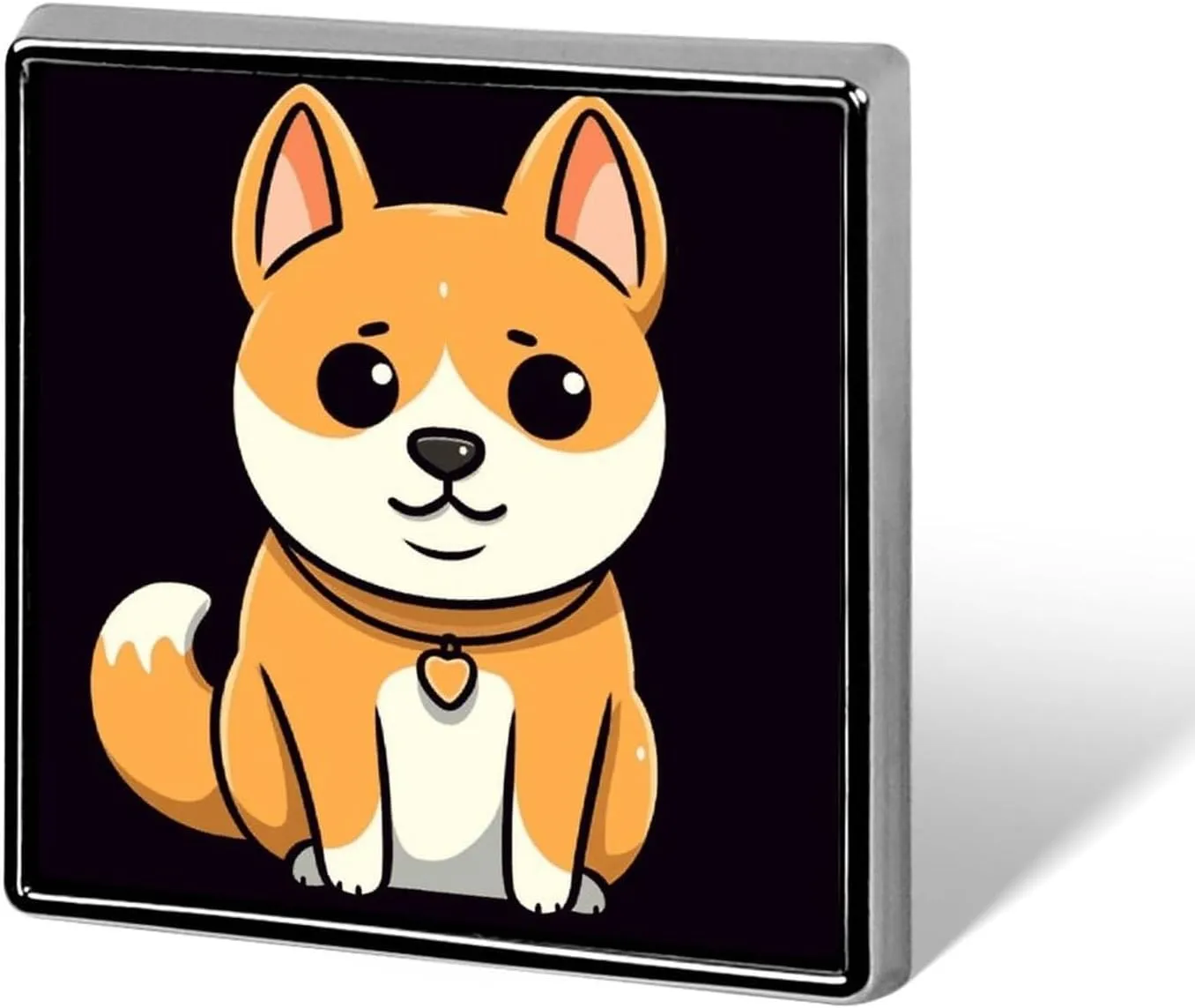 Cartoon Shiba Inu Suit Lapel Pin Fashion Lapel Pins for Men Women for Backpacks Funny Hat Brooch Pin Personalized Bag Lapel Badge Metal Novelty Buttons & Pins (Square)