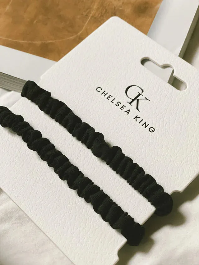 Chelsea King Hair Ties || Active Black 2pk