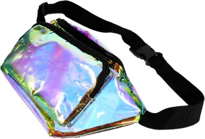 Chest Bag Contrast Pu Leather Girls Fanny Pack Practical Outdoor Coin Purse