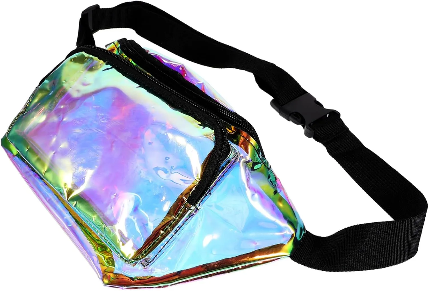 Chest Bag Contrast Pu Leather Girls Fanny Pack Practical Outdoor Coin Purse