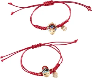 Chinese Style Face Mask Bracelet Chinese Year Red Red Bracelets Woven Rope Chain