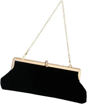 Clutch Purse Velvet Bag Rhinestone Detail for Women for Weddings Parties Soirees Stylish Practical