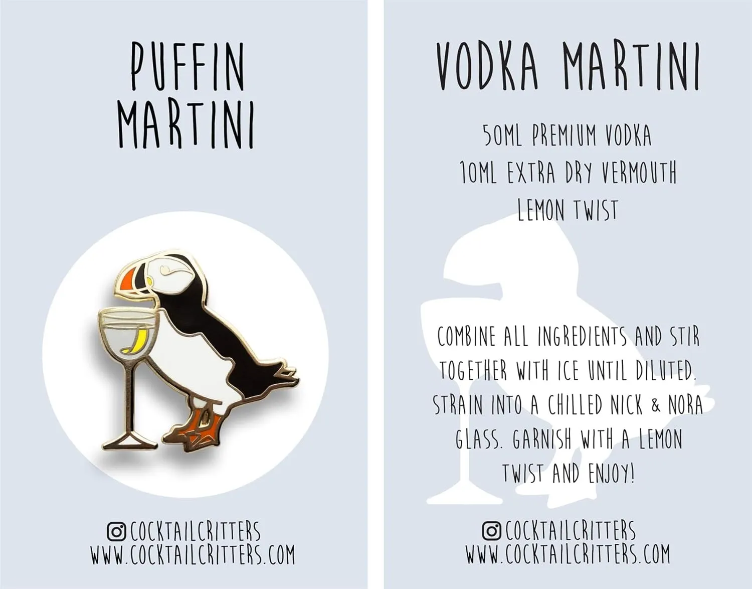 Cocktail Critters Enamel Pins for Bartender Aprons, Jackets, Backpacks and Purses, Shirt and Suit Lapels, Cute Button Badges Brooch Fashion Jewelry