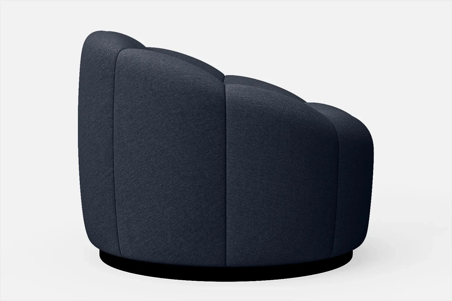 Columbia Armchair Dark Blue Linen Fabric