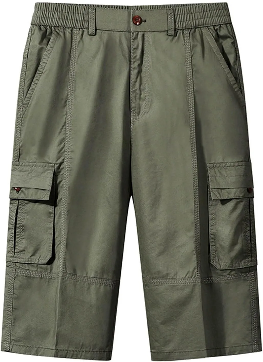 Cotton Relaxed Pants for Men Solid Colour Lounge Pants Classic Beach Pants Outdoor Cargo Pants Summer Capri Pants