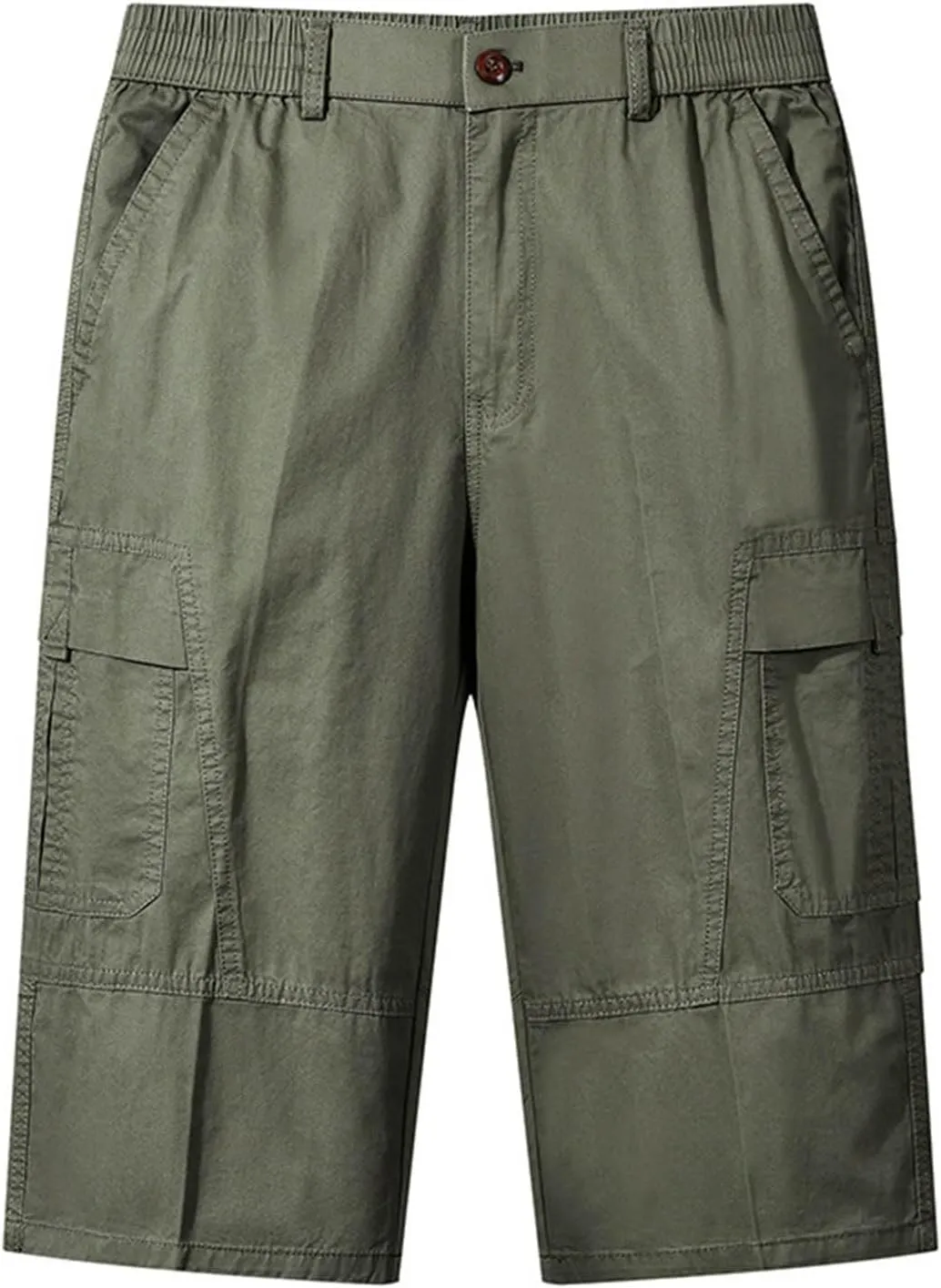 Cotton Relaxed Pants for Men Solid Colour Lounge Pants Classic Beach Pants Outdoor Cargo Pants Summer Capri Pants