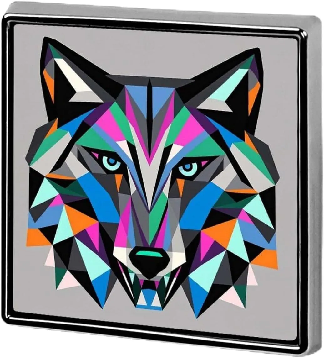 Coyote Wolf Beast Suit Lapel Pin Fashion Lapel Pins for Men Women for Backpacks Funny Hat Brooch Pin Personalized Bag Lapel Badge Metal Novelty Buttons & Pins (Square)